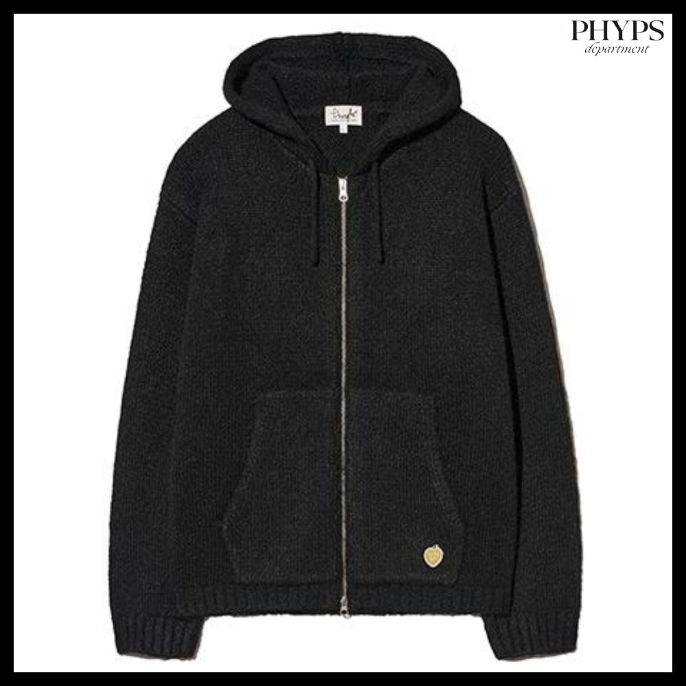 【PhypsDepartment】ハート アップル ニット フードジップアップ