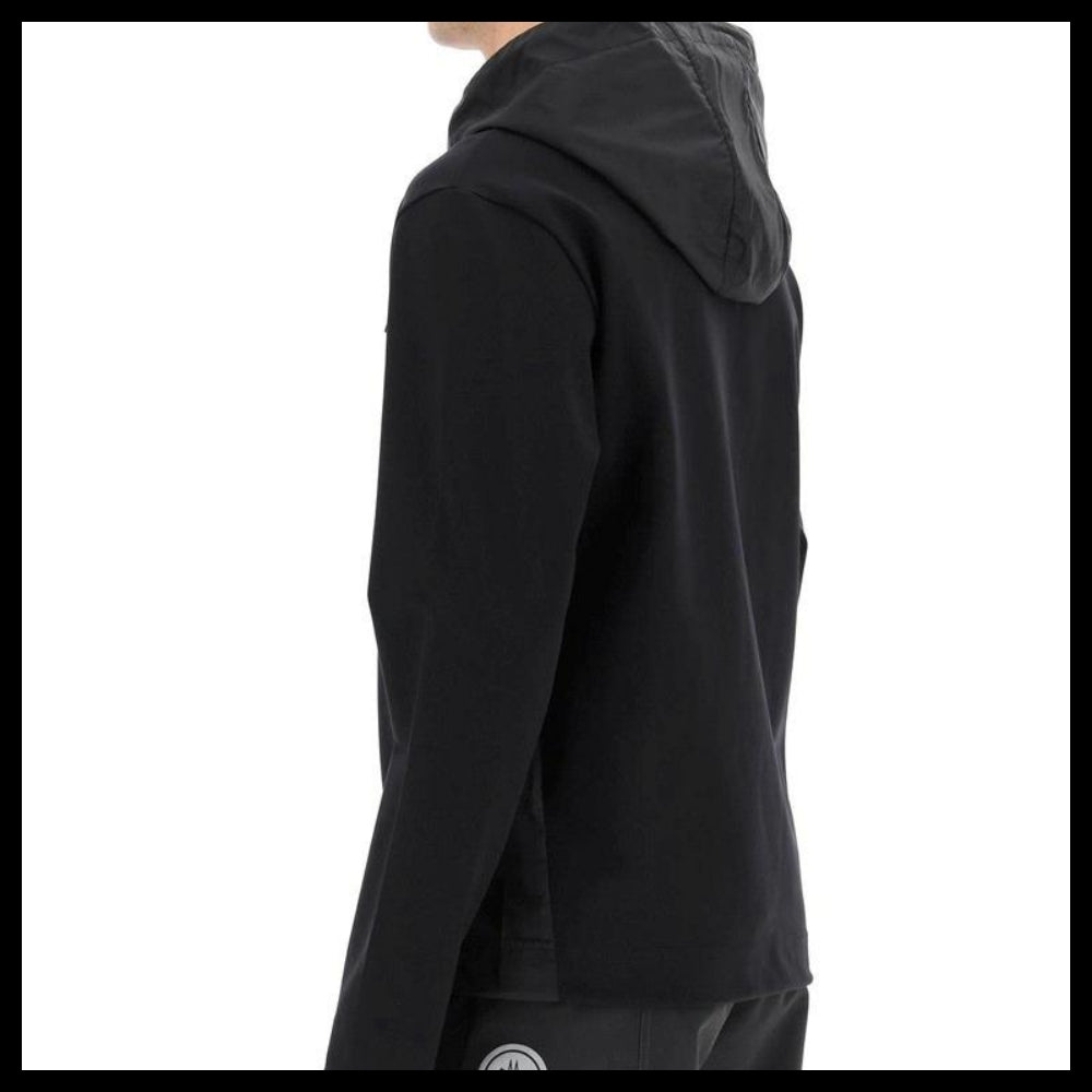 【MONCLER】Square Logo Running Hoodie Black Men
