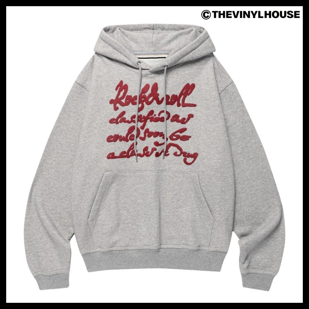 【THEVINYLHOUSE】Cursive writing typo hoodie (4 colors)