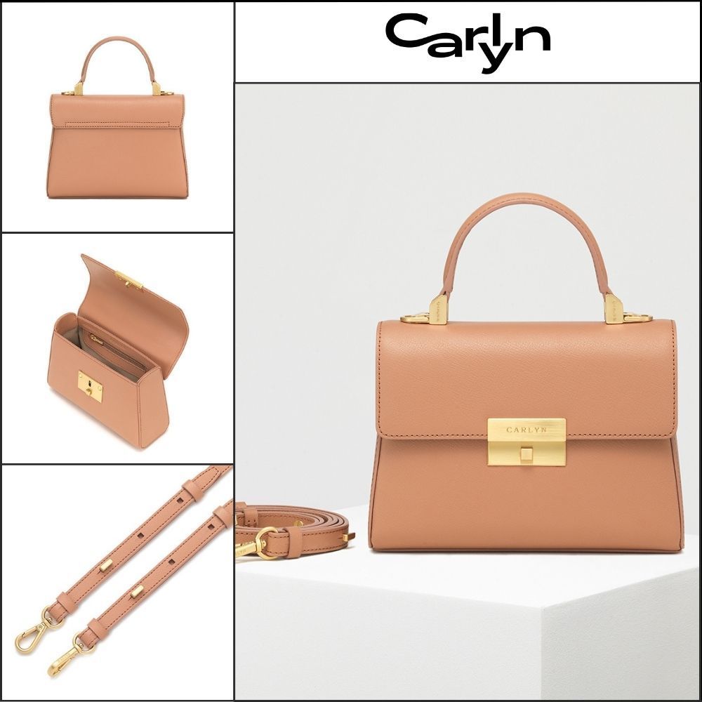 【carlyn】マディソンミニハンドバッグ ピンクベージュ