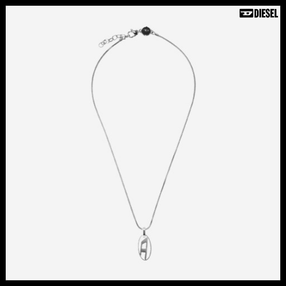 【DIESEL】Peekaboo D Logo Pendant Necklace
