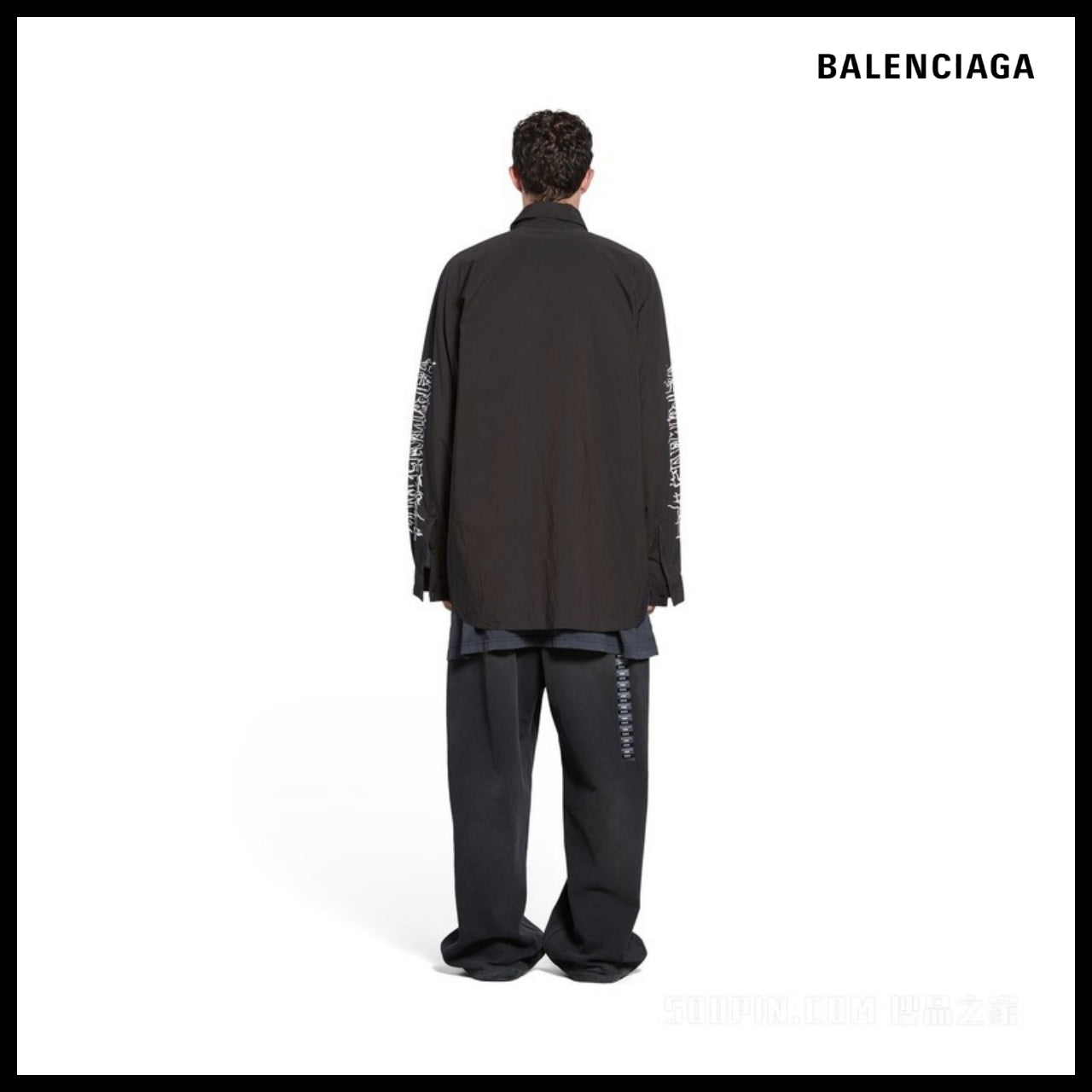 【BALENCIAGA】DIY Metal Outline Engineered Shirt Oversized