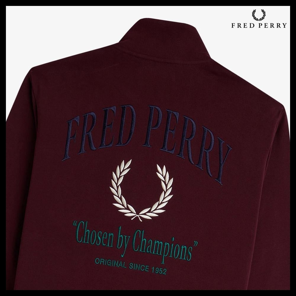 【FREDPERRY】ClubhouseEmbroideredChampionHalfzipSweatshirt