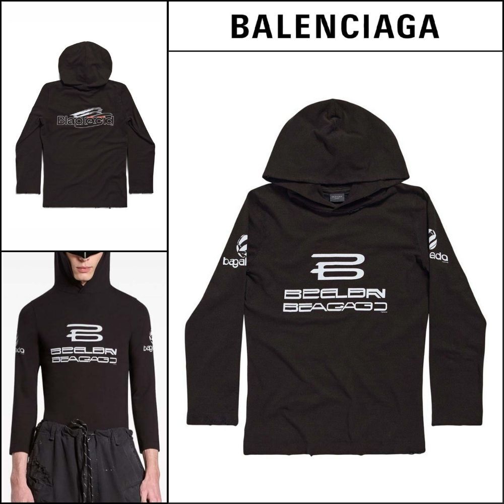 ★Balenciaga アウトレット セール ★ Long Sleeve Hoodie