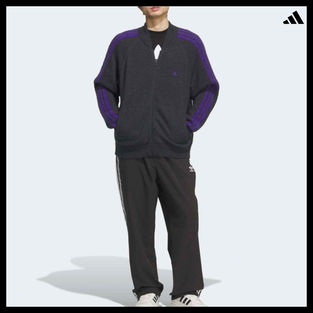【ADIDAS】Knit Superstar Dark Gray Track Top Track Jacket