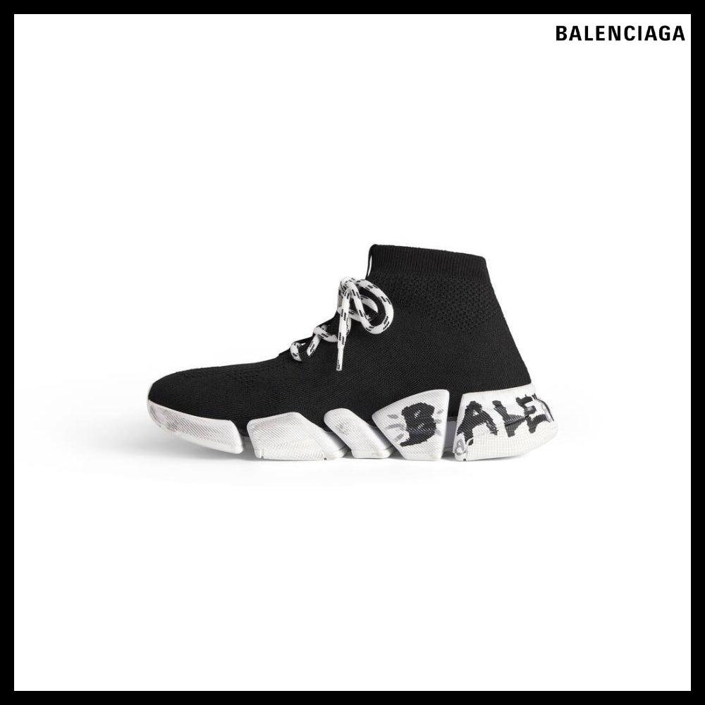 【BALENCIAGA】Speed 2.0 Lace-Up Graffiti Recycled Knit