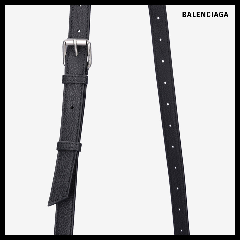 【BALENCIAGA】Men’s Car Flap Crossbody Shoulder Bag Black