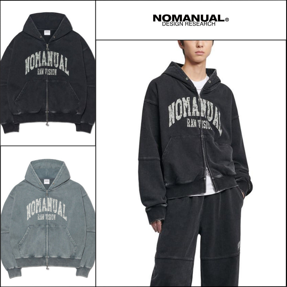 【NOMANUAL】C.A VINTAGE HOODED ZIP UP 2 Colors