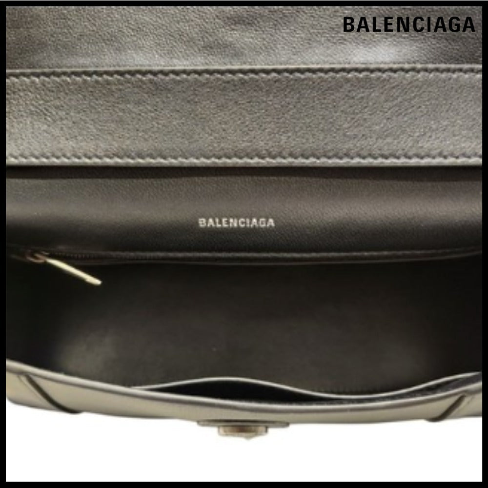 【BALENCIAGA 】Downtown Small Shoulder Bag Black