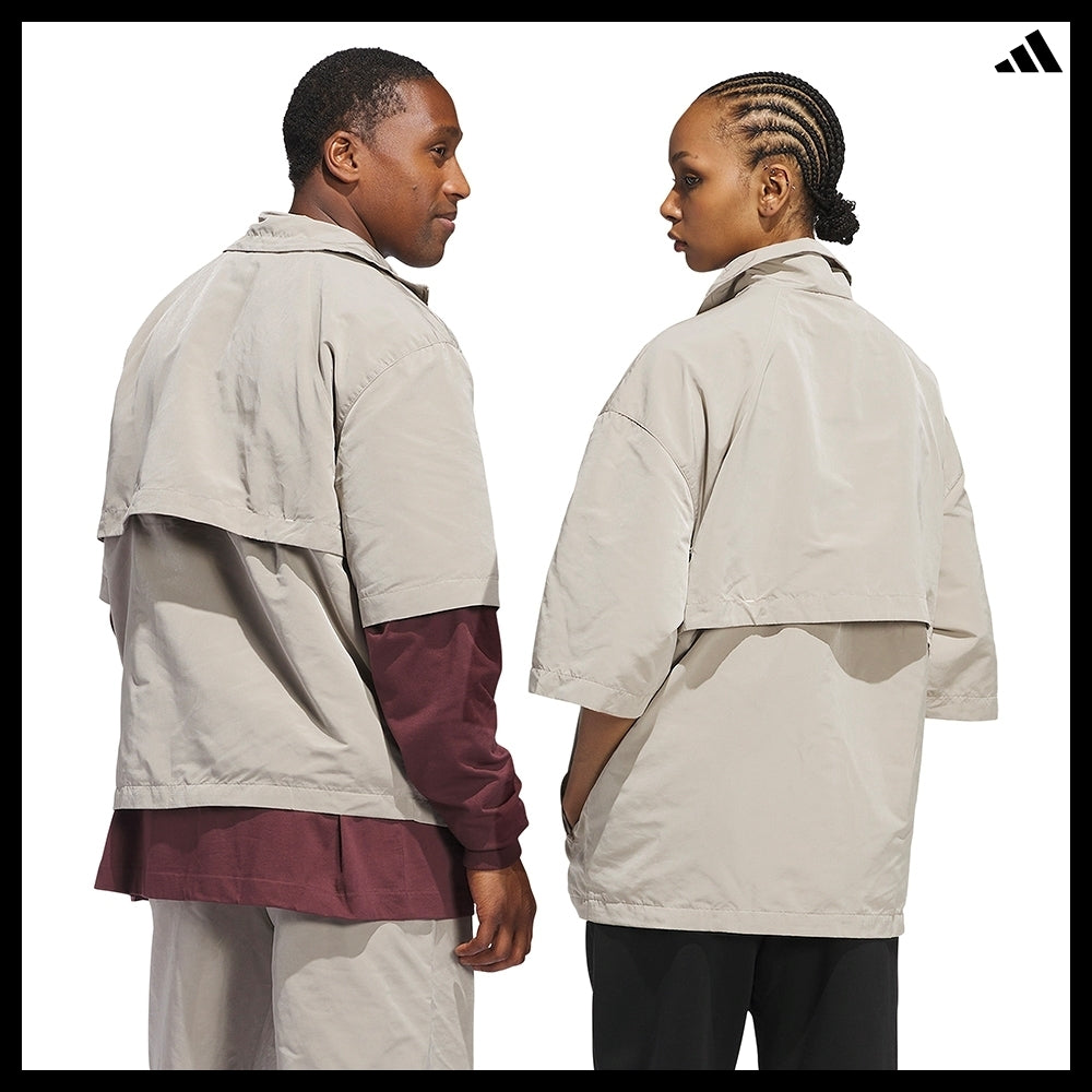 【ADIDAS】 Basketball Full-Zip Shooting Shirt Putty Beige
