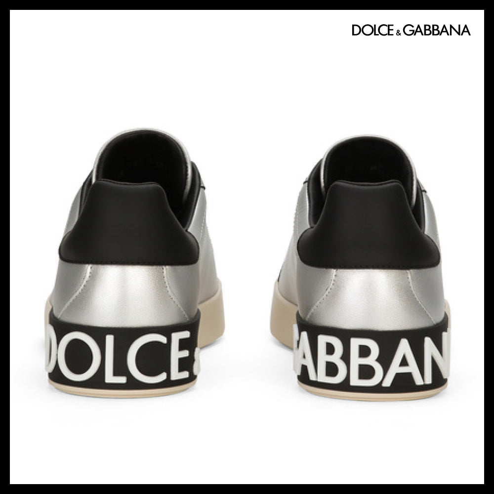 【Dolce & Gabbana】METALLIC CALFSKIN NAPPA PORTOFINO SNEAKER