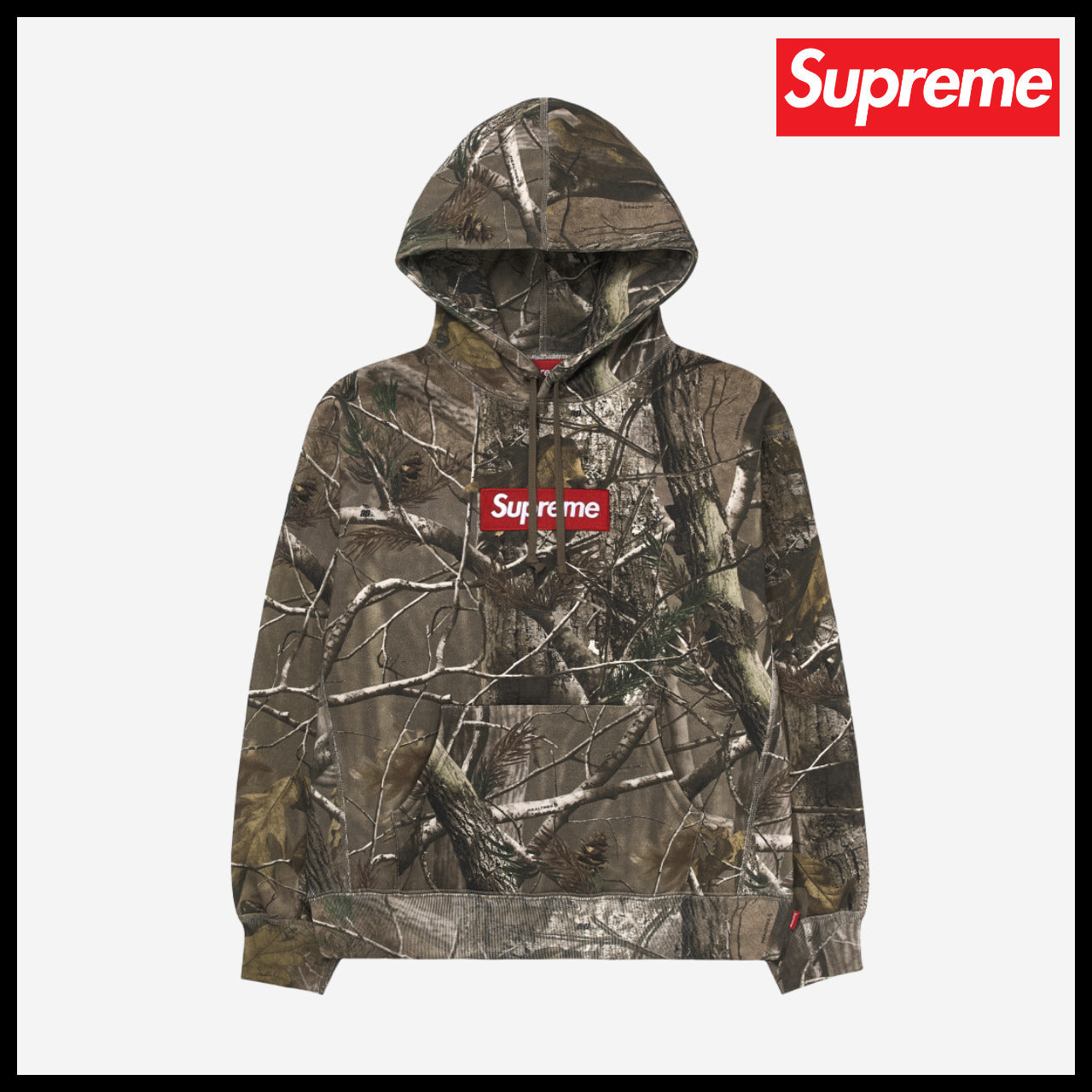 【100%正規品保証 Supreme】Box Logo パーカー リアルツリーカモ