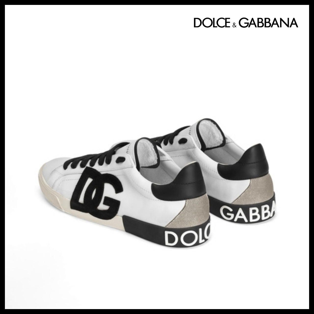 【Dolce & Gabbana】CALFSKIN PORTOFINO VINTAGE SNEAKERS