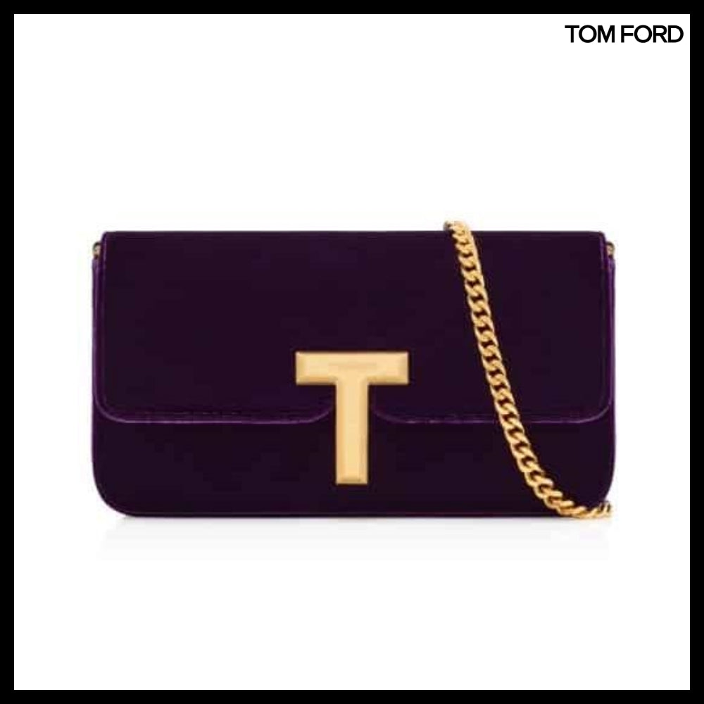 【TOM FORD】VELVET WALLIS CLUTCH BAG