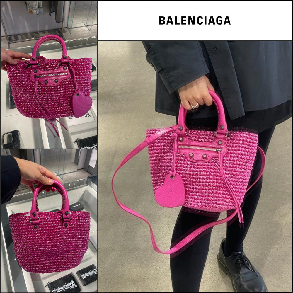 【BALENCIAGA】Le Cagole Small Panier Pink