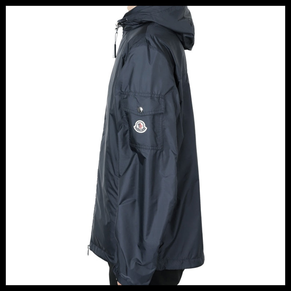 【MONCLER】 Mens Eitache Hood Wind Jacket Navy