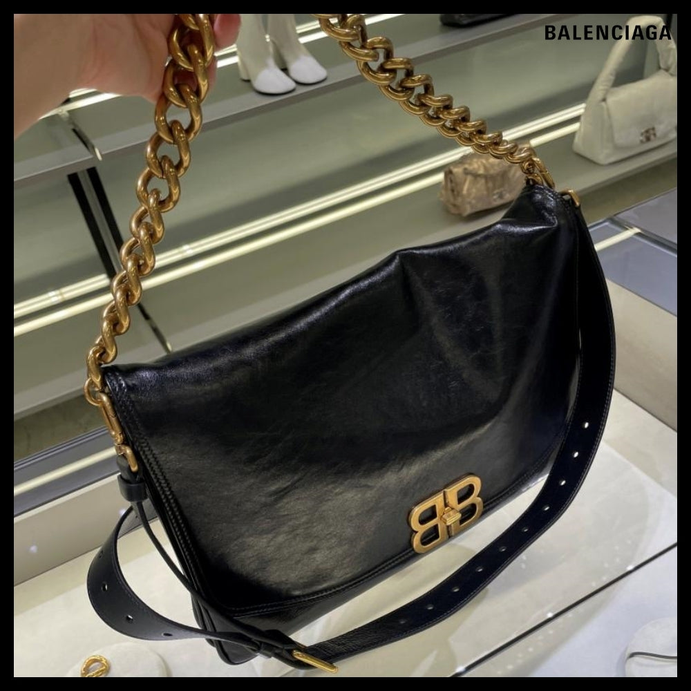 【BALENCIAGA】BB Soft Flap Bag L Black