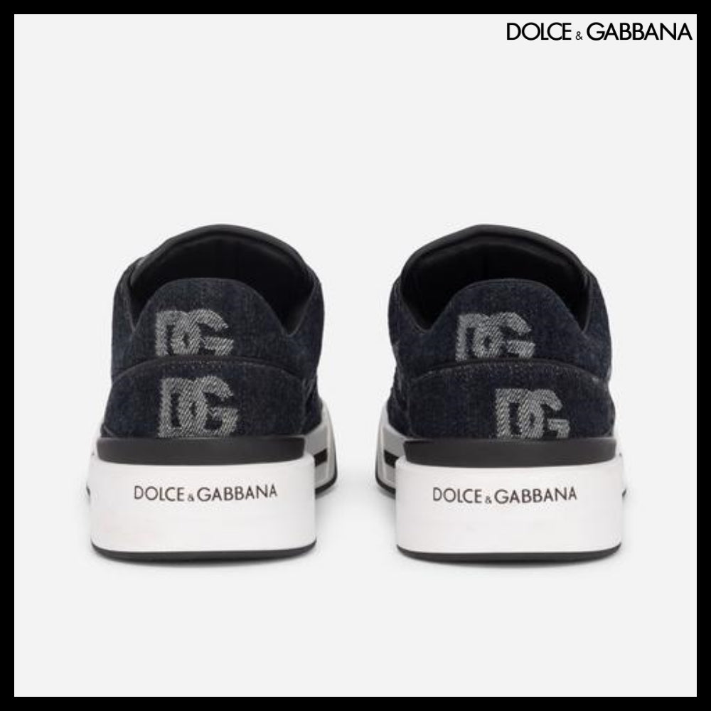【Dolce & Gabbana】NEW ROMA SNEAKERS WITH DENIM LOGO
