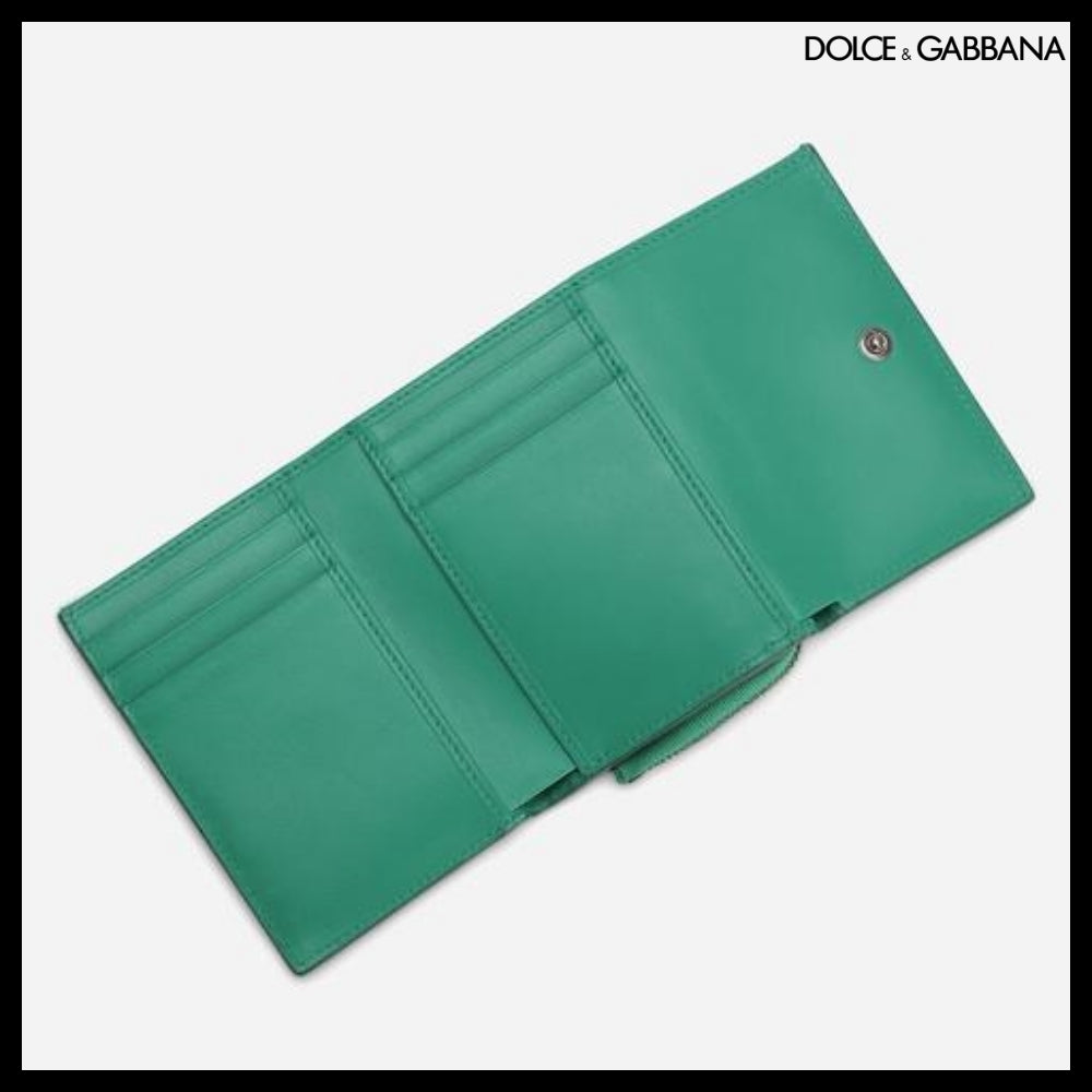 【Dolce&Gabbana】CALFSKIN FRENCH FLAP WALLET LOGO