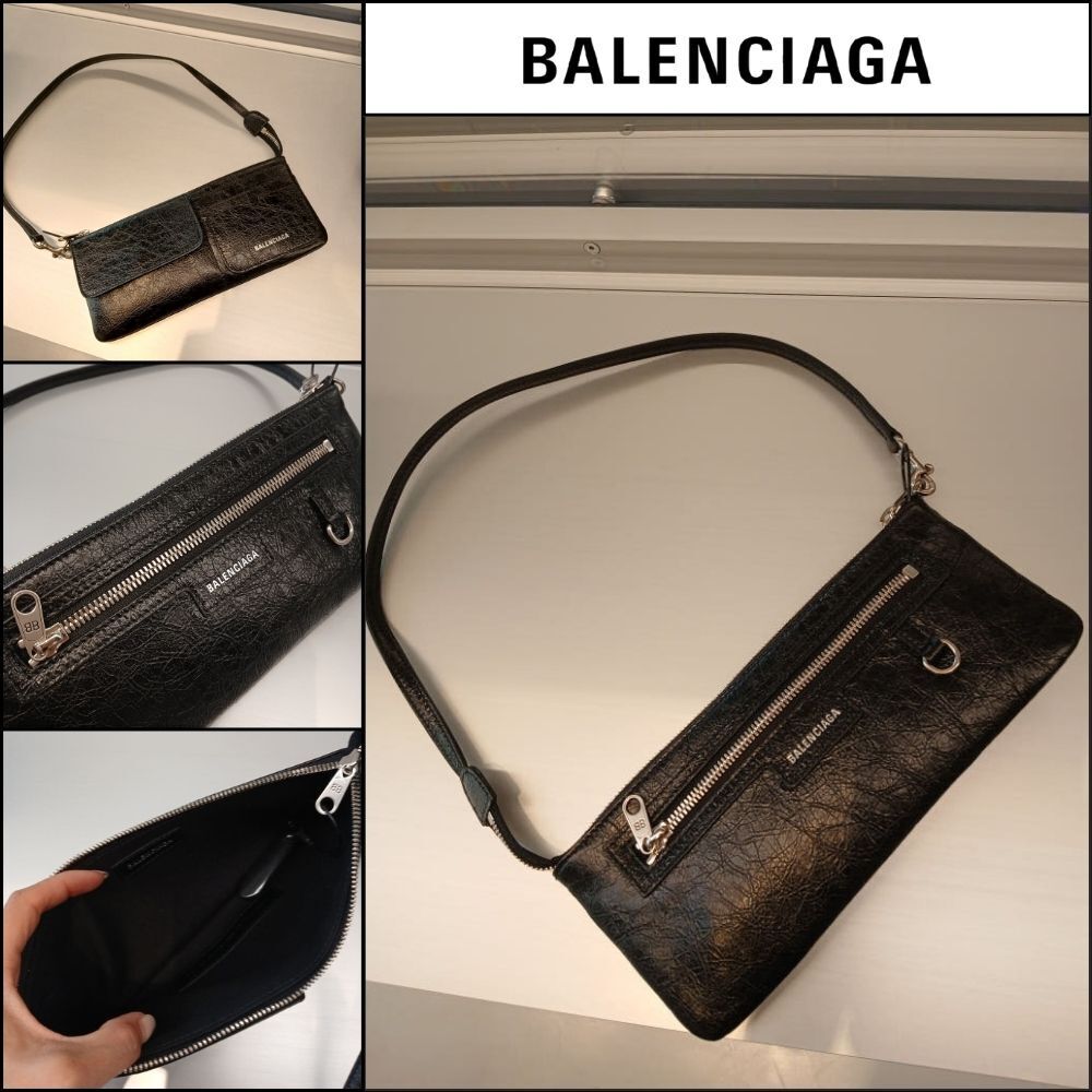 【BALENCIAGA】Superbusy Shoulder Pouch Black