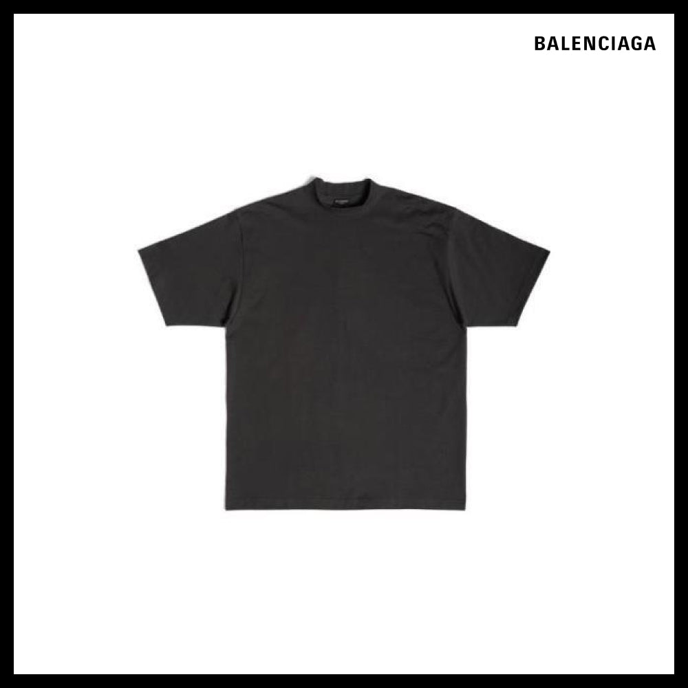 【BALENCIAGA】BB Paris Strass T-Shirt Medium Fit Black Faded