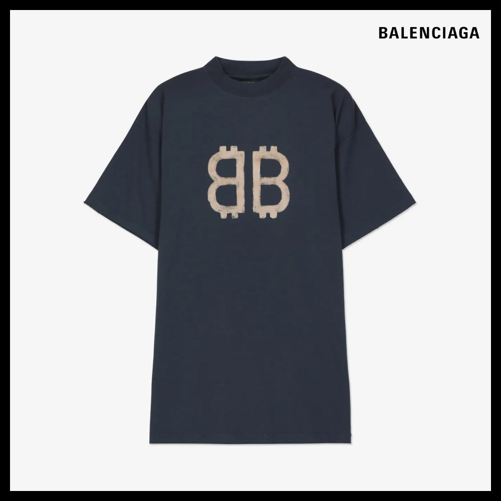 【BALENCIAGA】Oversized Short Sleeve T-Shirt - Washed Black