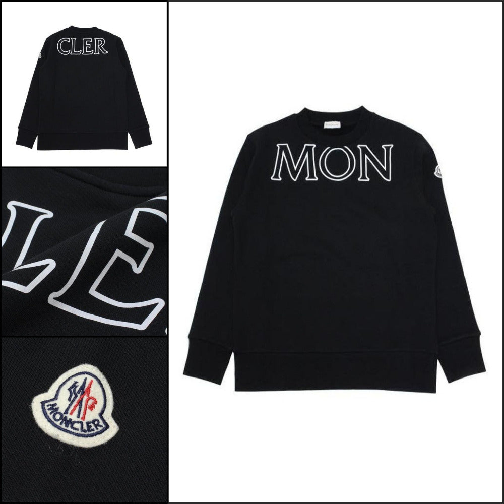 【MONCLER】Arm Logo Lettering Sweatshirt Black Women