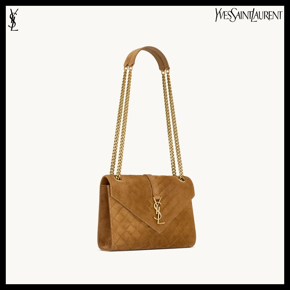 【Saint Laurent】Suede Envelope Medium Bag