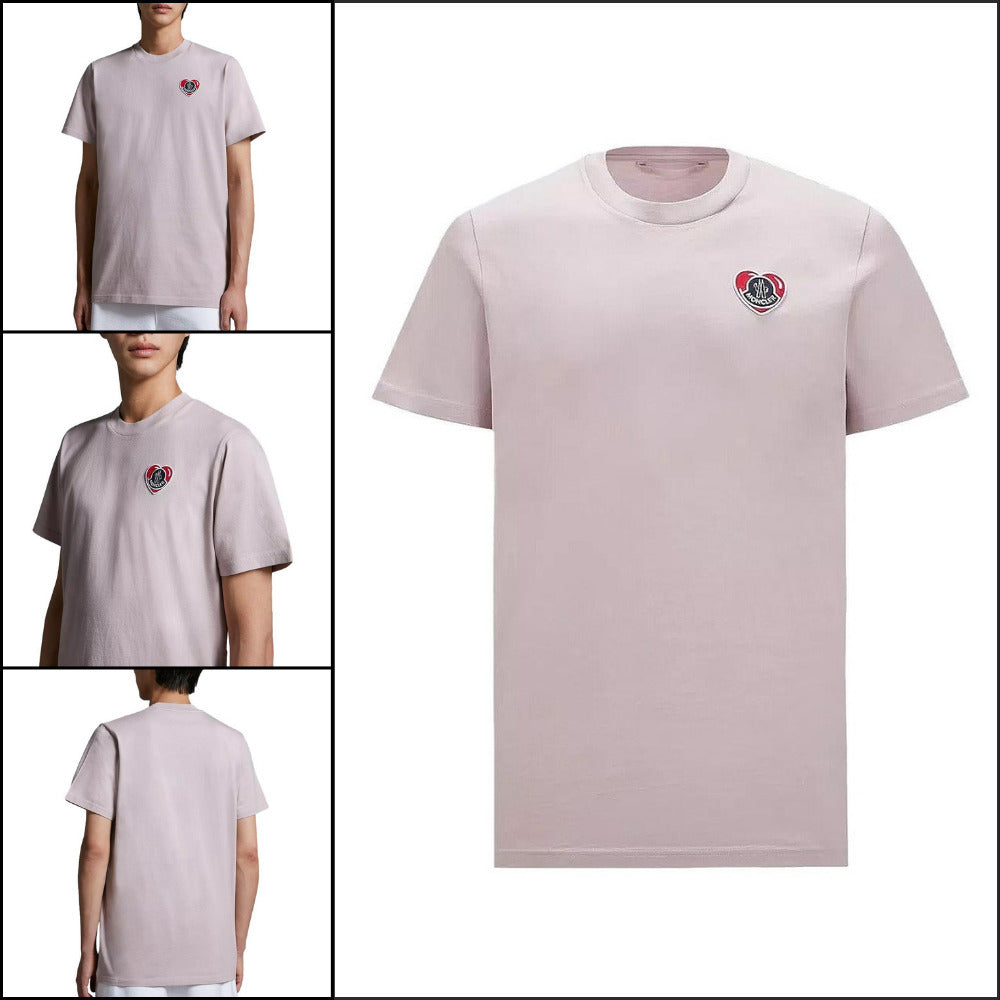 【MONCLER】24SS Men Heart Logo Patch Short Sleeve T Shirt