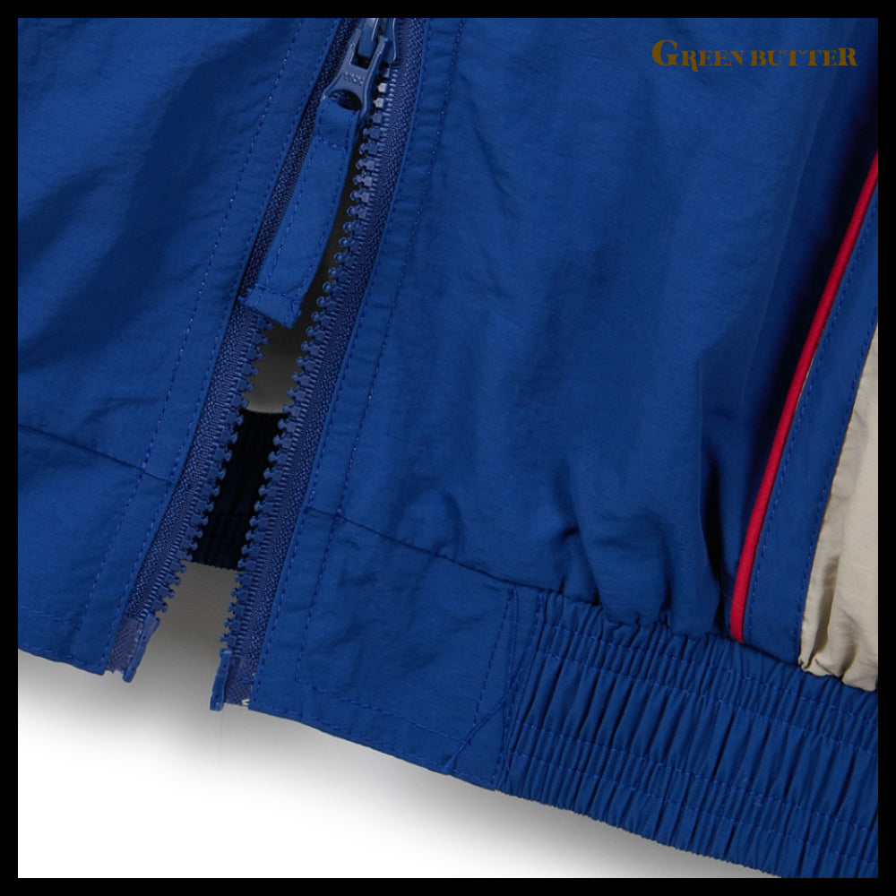 【GREEN BUTTER】Two-Way Windbreaker Jacket NAVY