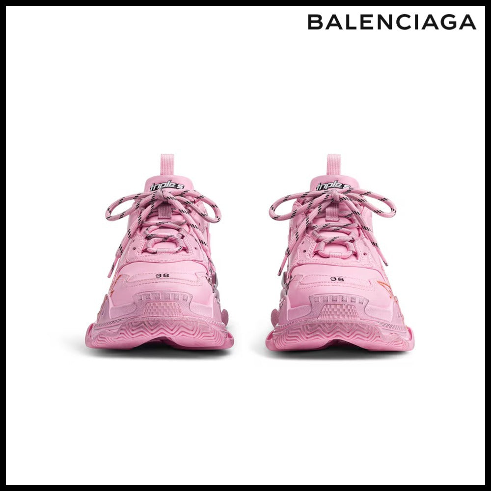 【BALENCIAGA】Triple S Sneaker DIY Metal Pink