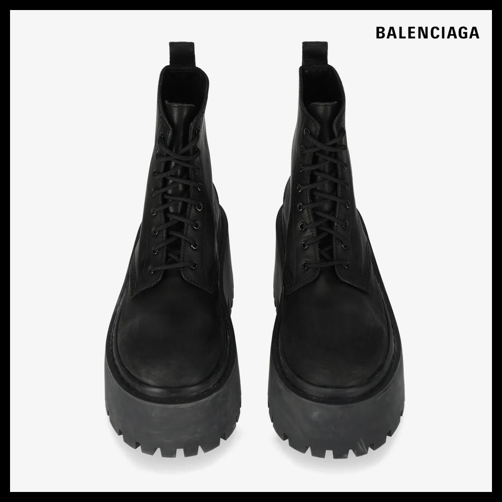 【BALENCIAGA】Strike Platform Boots - Black