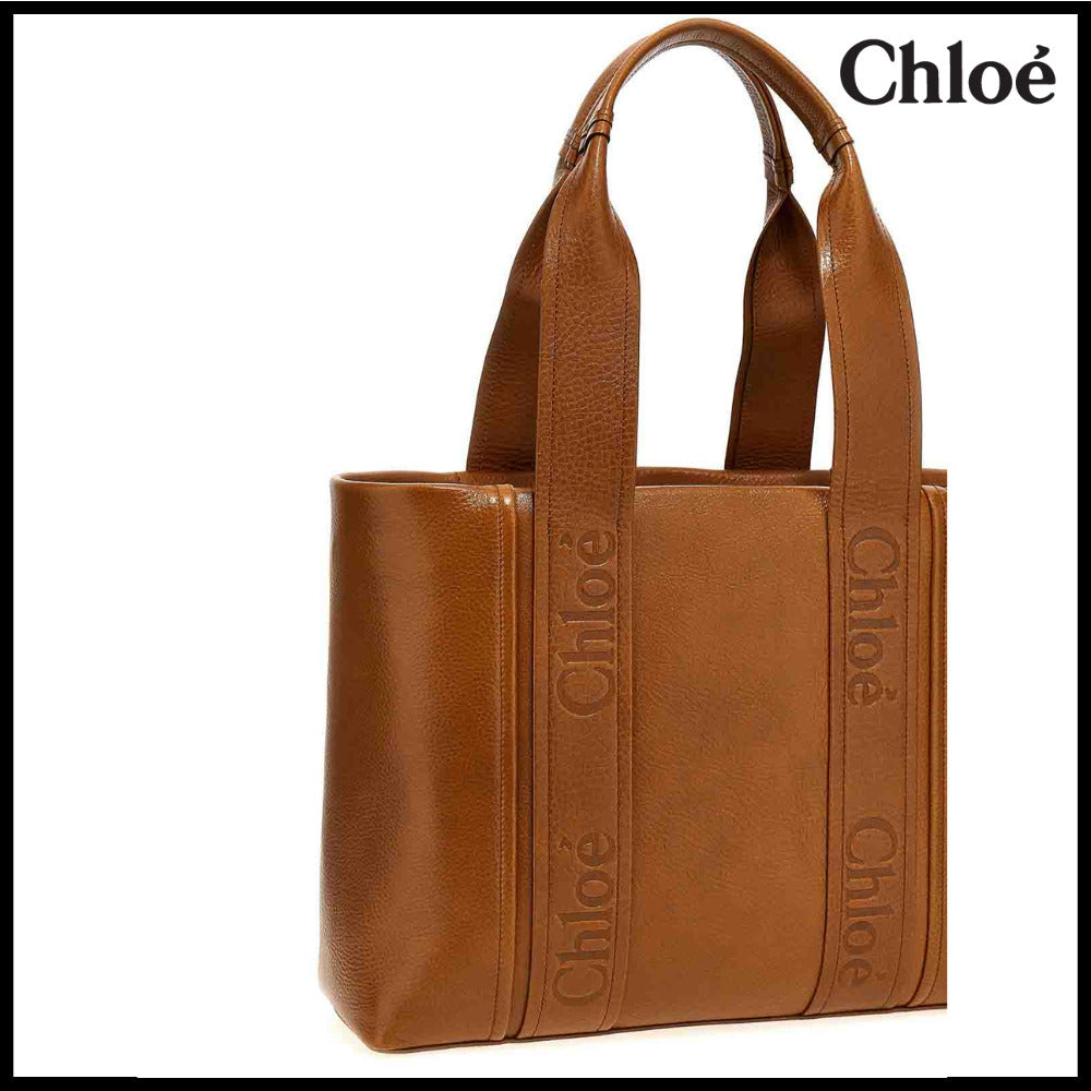 【Chloe】Woody Medium Tote Bag Clay Brown