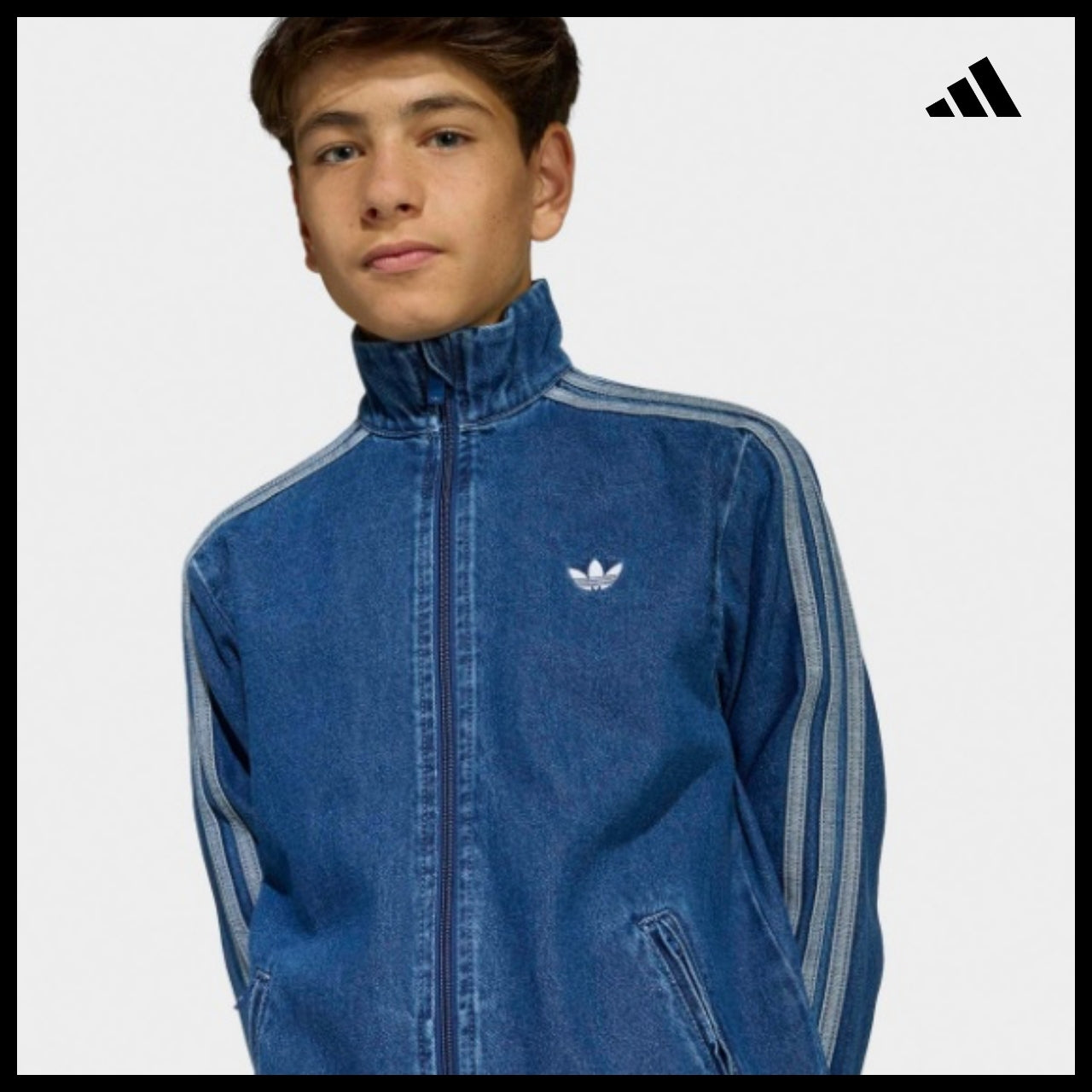 【ADIDAS】 Firebird Denim Track Top Jacket Vintage