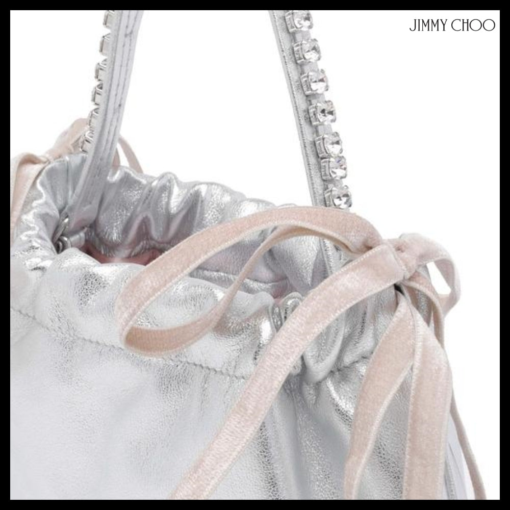 【JIMMY CHOO】Silver Metallic Shoulder Bag