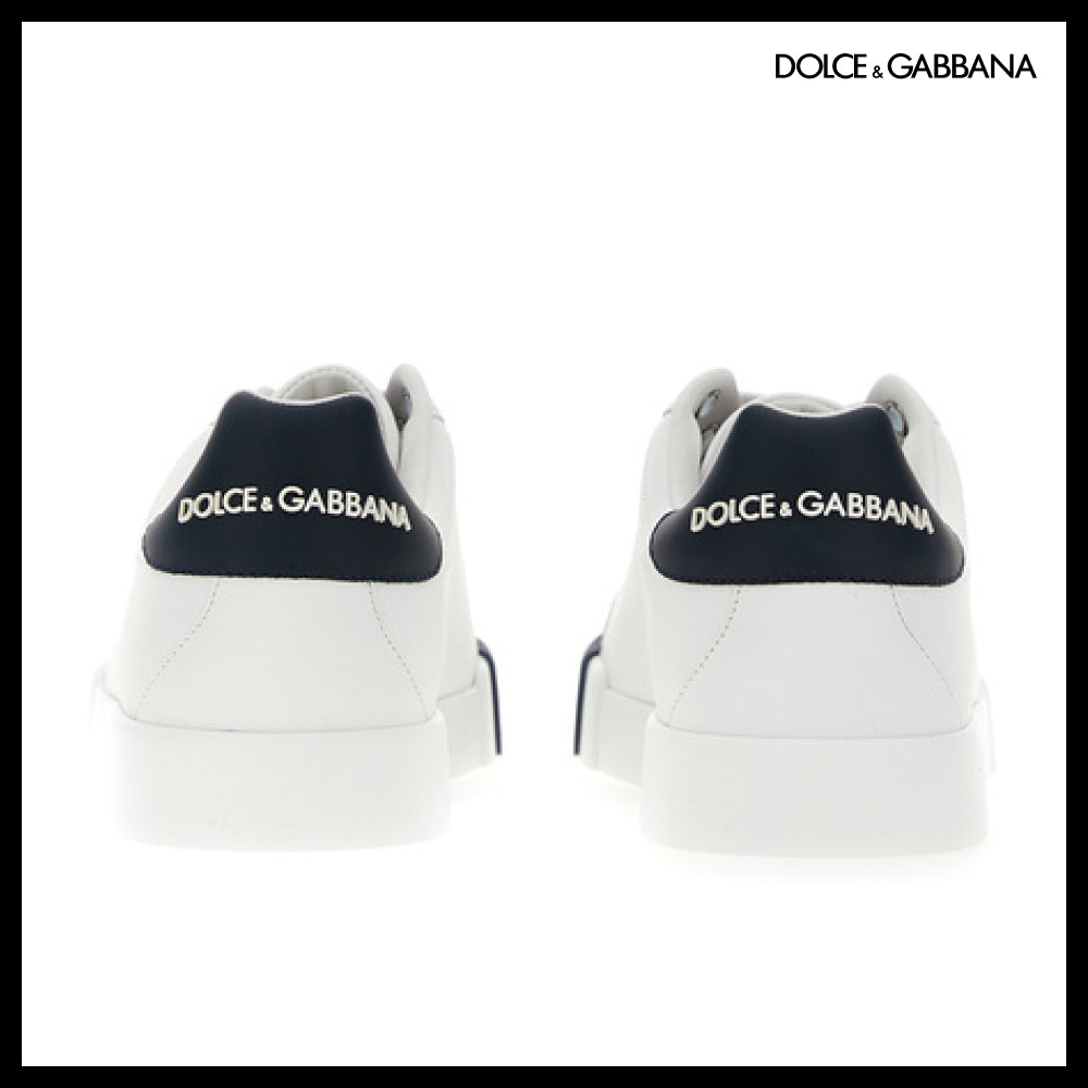 【Dolce & Gabbana】LEATHER SNEAKERS WHITE N123