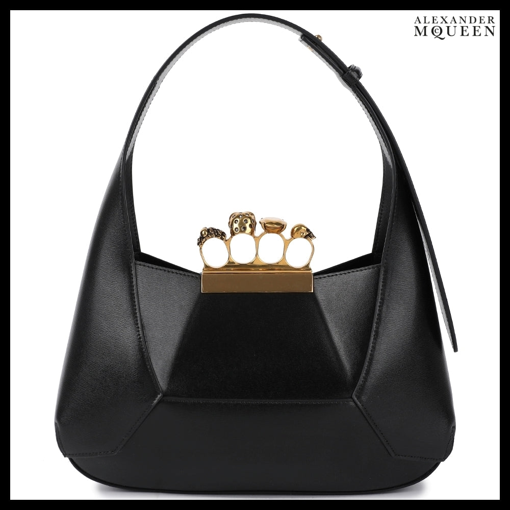 【Alexander Mcqueen】Jeweled Seal Mini Bag Black