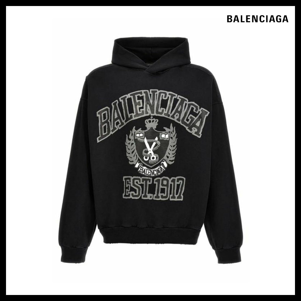 【BALENCIAGA】DIY College Medium Fit Hoodie