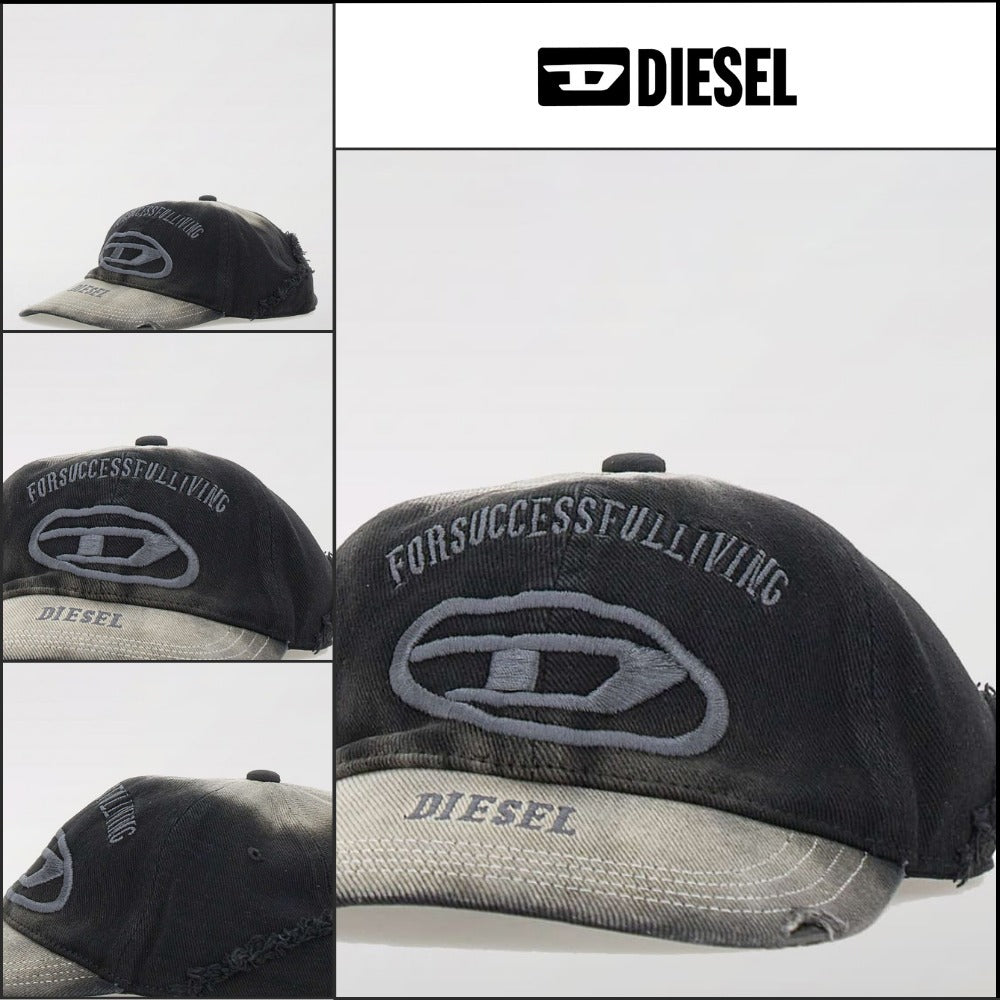 【DIESEL】C-OLTON-BLACK-D Baseball Cap