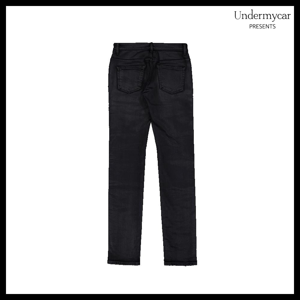 【Undermycar】MU.157 Classic Wax Coated Slim Straight Jeans