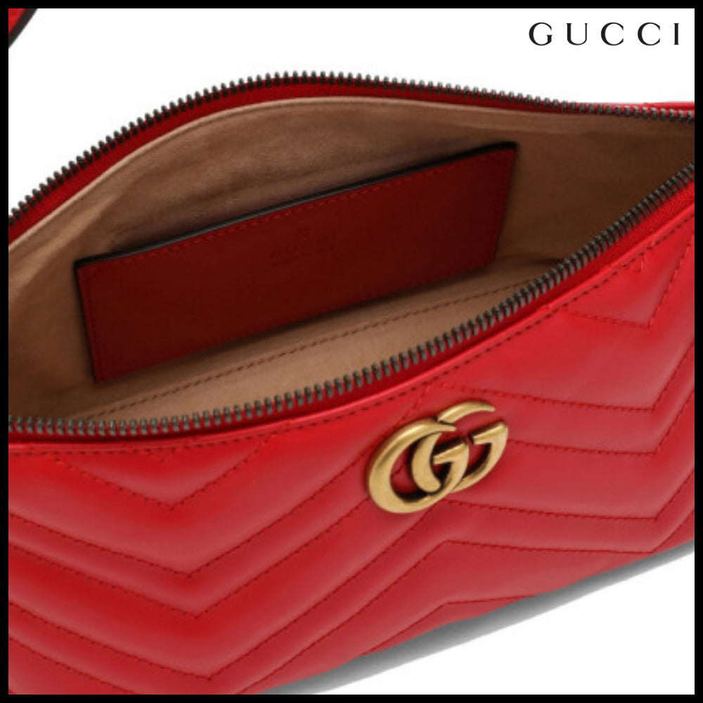 【gucci】GG Marmont Matelasse Shoulder Bag Red