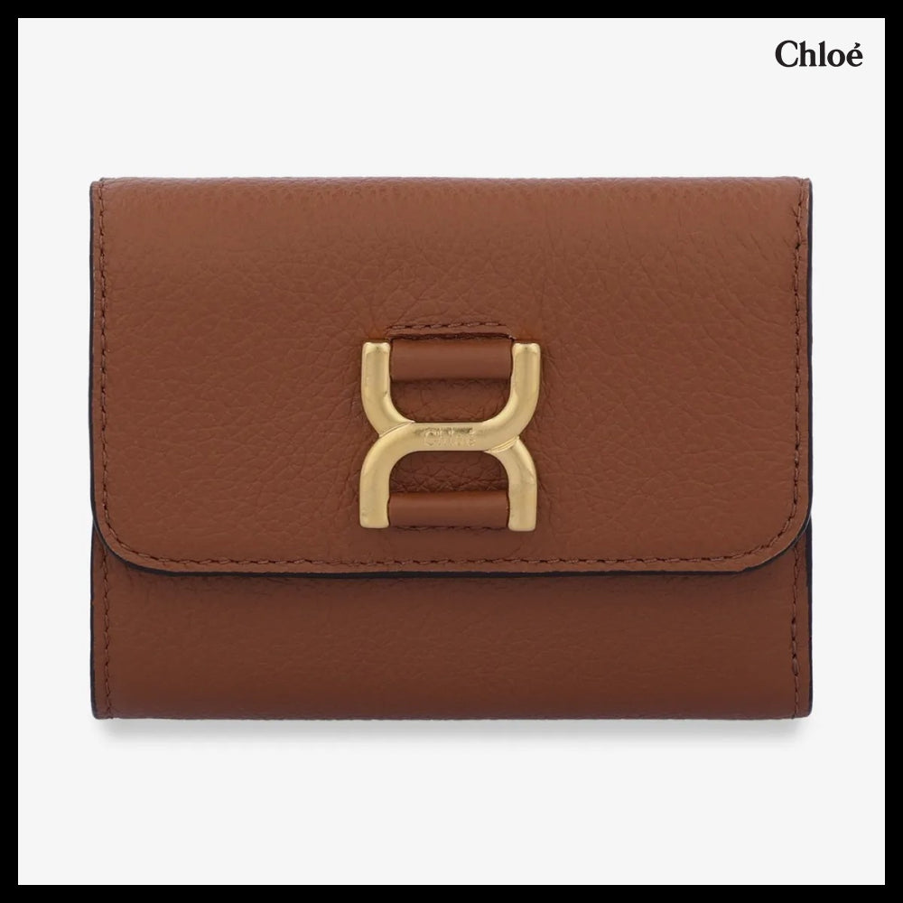 【Chloe】Marcie Trifold Wallet Tan
