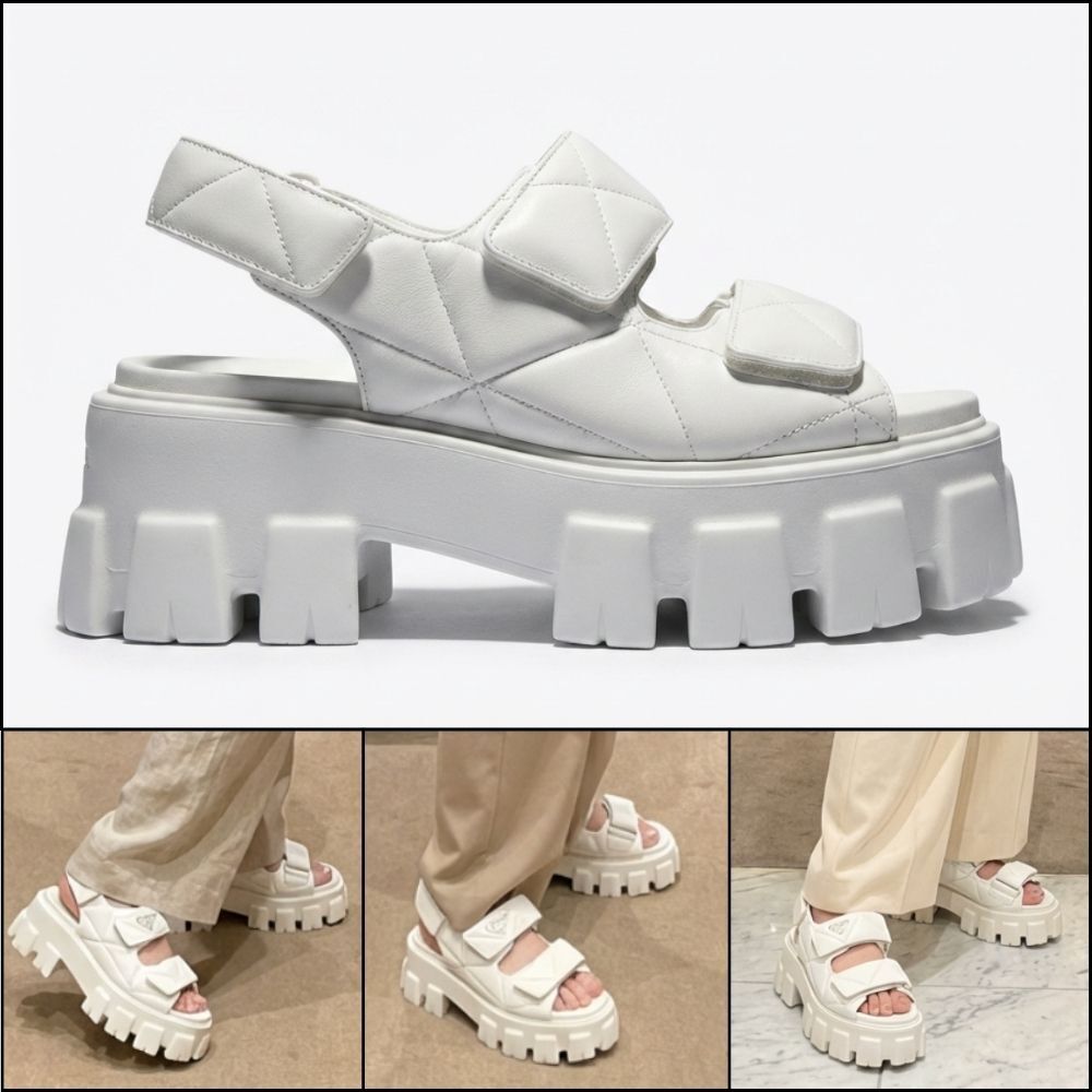 【PRADA】Monolith Nappa Leather Sandals