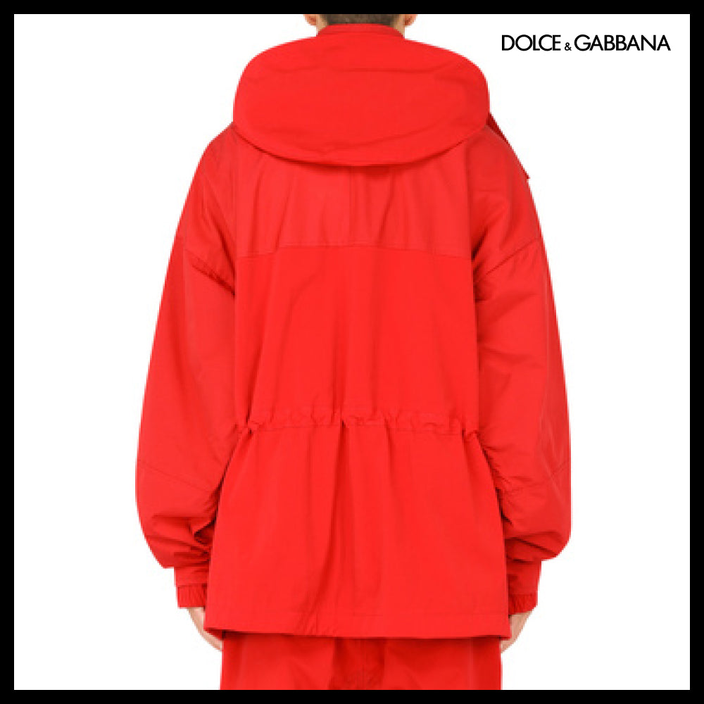 【Dolce & Gabbana】Cordura Jacket with Hood and Patch