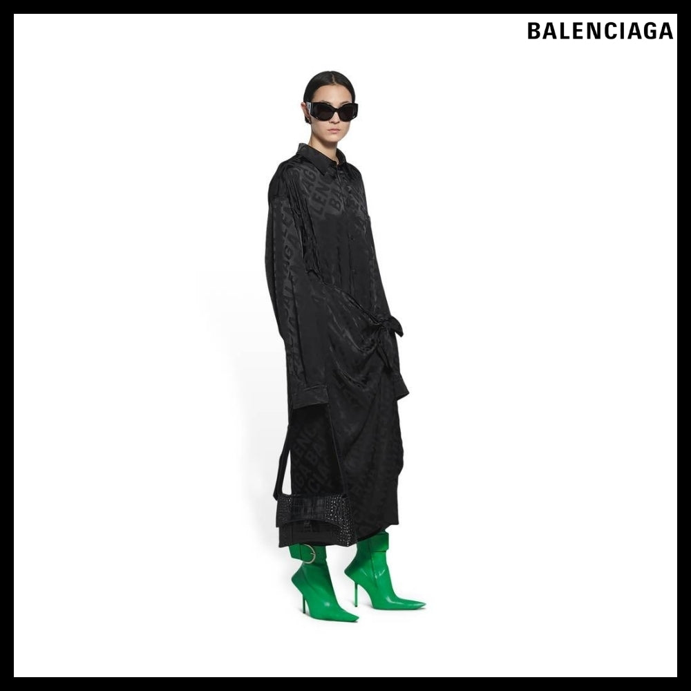 【BALENCIAGA】Downtown XS Shoulder Bag Crocodile Embossed