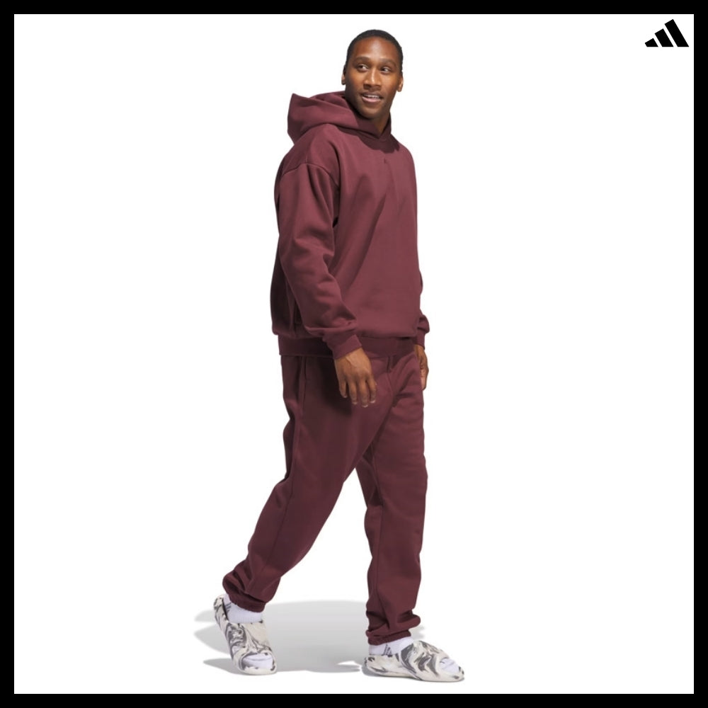 【ADIDAS】 Basketball Fleece Hoodie Aurora Ruby