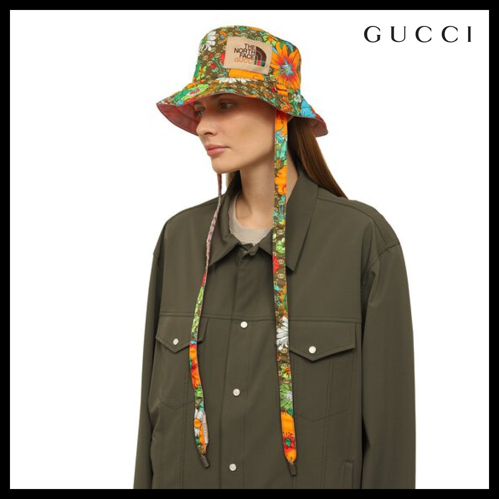 【GUCCI x THE NORTH FACE】 コラボ リバーシブル バケットハッ