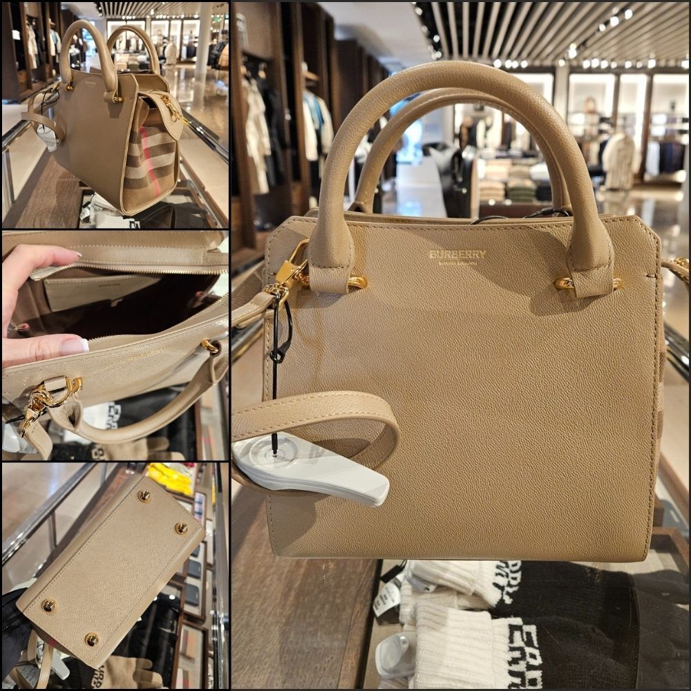 【BURBERRY】BANWELL house check mini tote bag chestnut beige