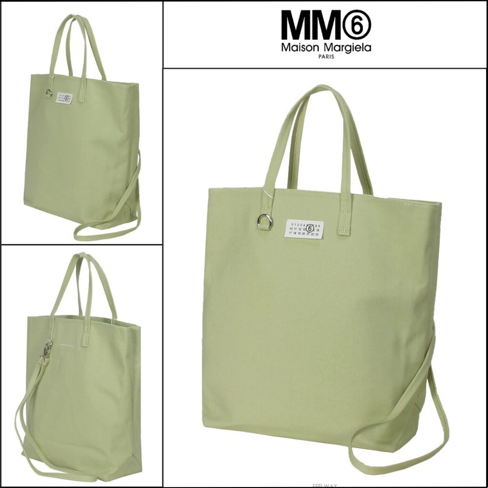 【MM6 Maison Margiela】MM6 ロゴパッチキャンバス トートバッグ