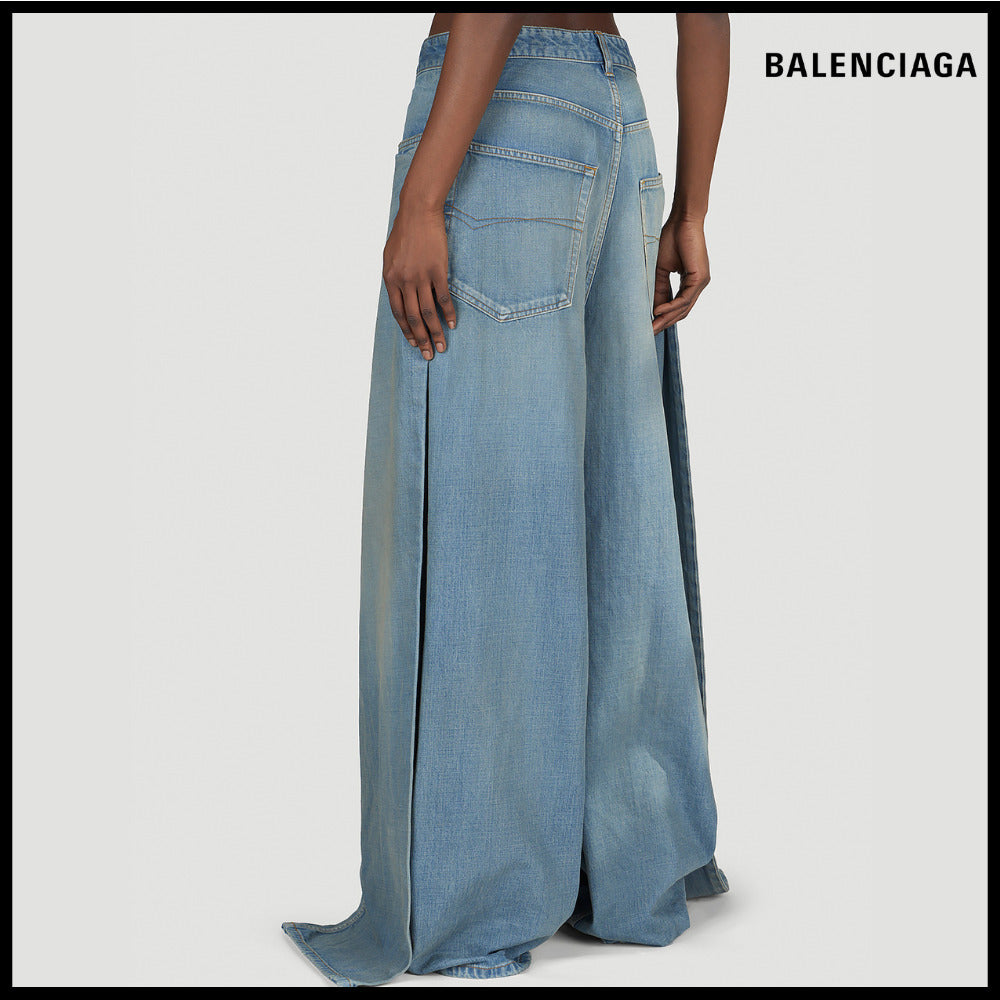 【BALENCIAGA】Double-Front Draped Jeans